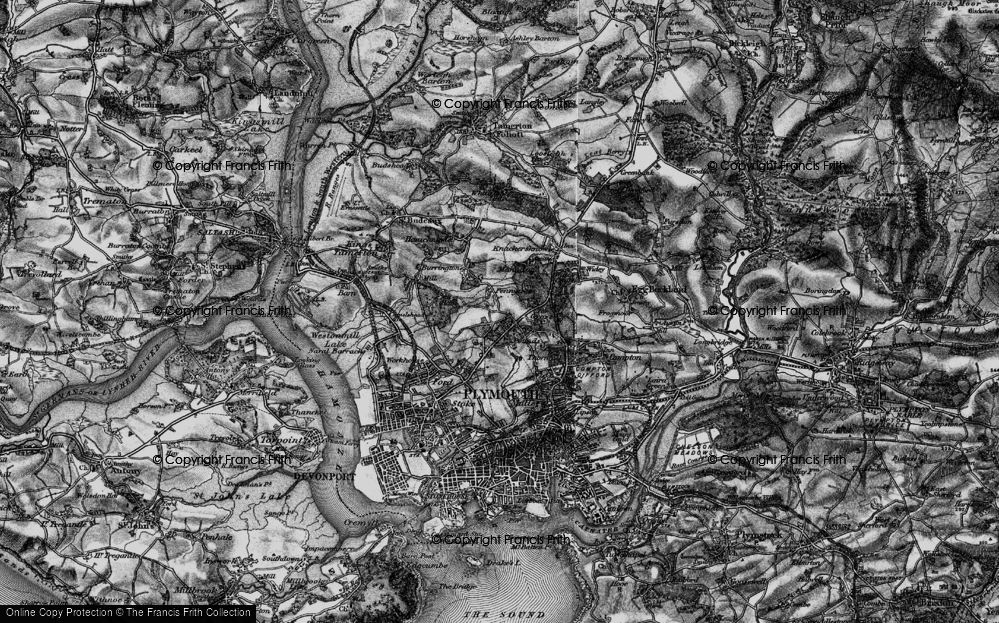 Old Map of Pennycross, 1896 in 1896