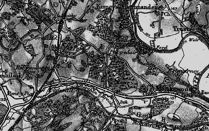 Old map of Penpedairheol in 1897