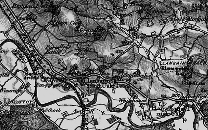 Old map of Brynrhydderch in 1896