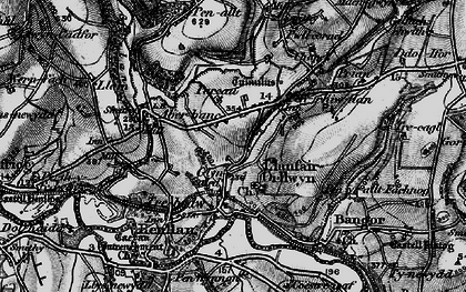 Old map of Penrhiw-llan in 1898