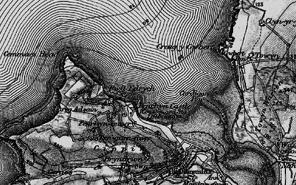 Old map of Penrhyn Castle in 1898