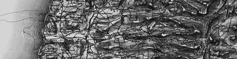 Old map of Penrhyn-coch in 1899