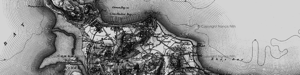 Old map of Penrhyn side in 1899