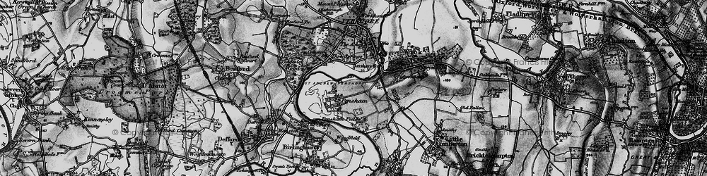 Old map of Pensham in 1898