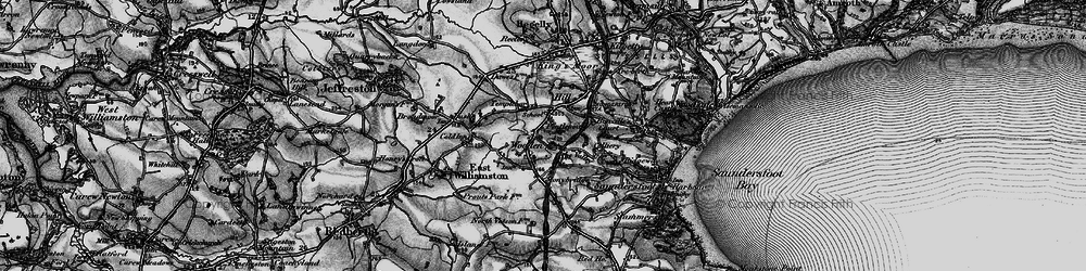 Old map of Pentlepoir in 1898