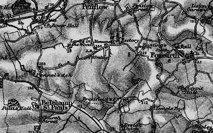 Old map of Pentlow in 1895