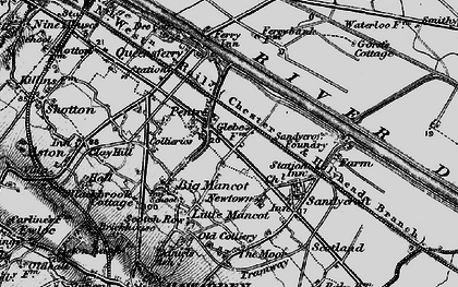 Old map of Pentre in 1896