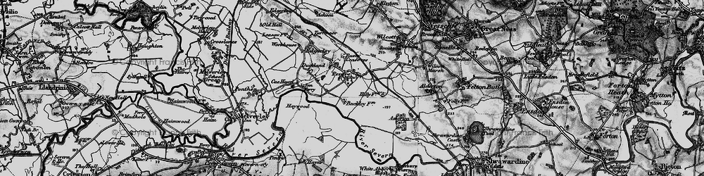 Old map of Pentre in 1899