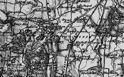 Old map of Pentre Bychan in 1897