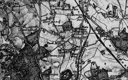 Old map of Pentre-clawdd in 1897