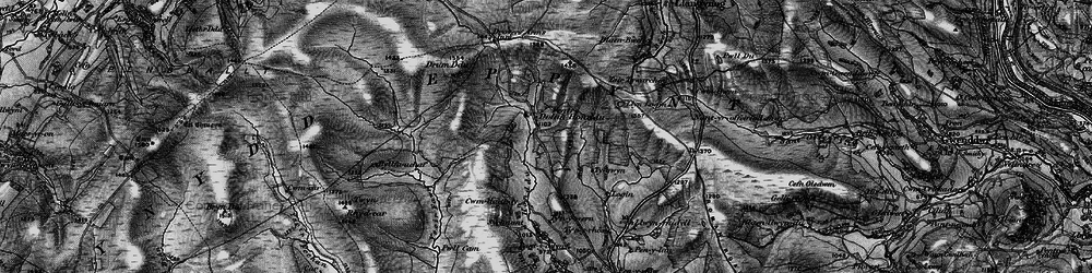 Old map of Pentre Dolau Honddu in 1898