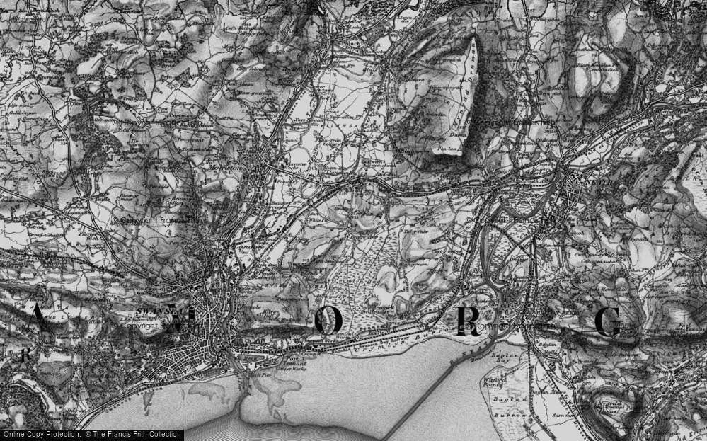 Old Map of Pentre-dwr, 1897 in 1897