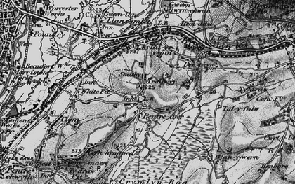 Old map of Pentre-dwr in 1897