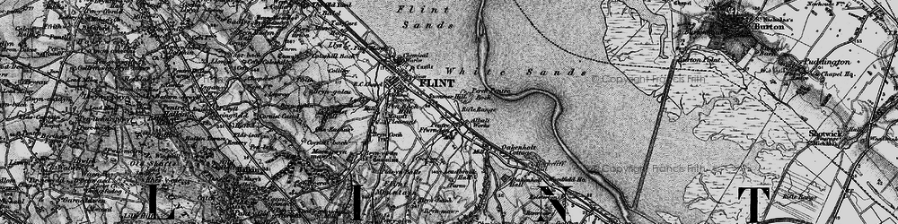 Old map of Pentre-Ffwrndan in 1896