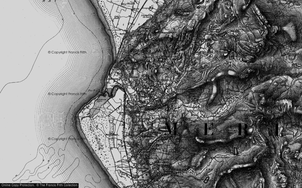 Old Map of Pentre Gwynfryn, 1899 in 1899
