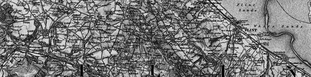 Old map of Pentre Halkyn in 1896