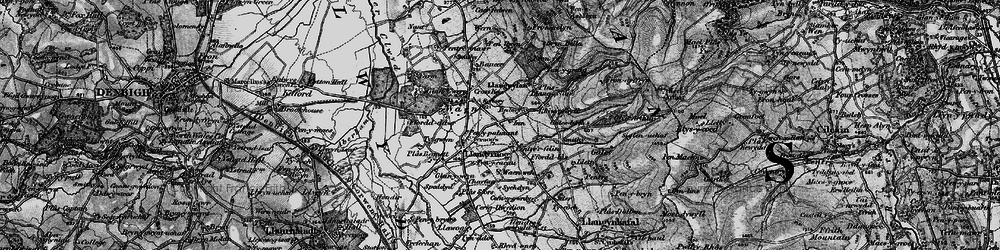Old map of Pentre'r-felin in 1897