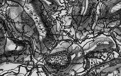 Old map of Pentre'r-felin in 1898