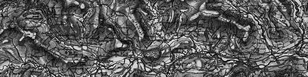 Old map of Pentre'r-felin in 1898