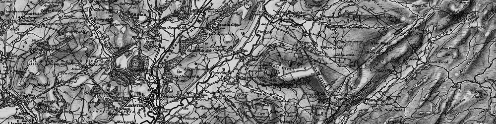 Old map of Pentrefelin in 1898