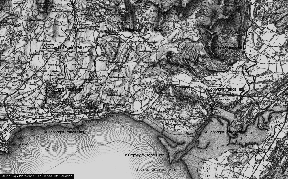 Old Map of Pentrefelin, 1899 in 1899