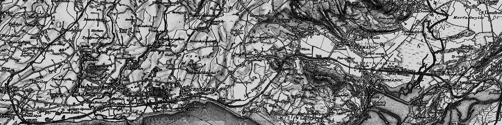 Old map of Pentrefelin in 1899