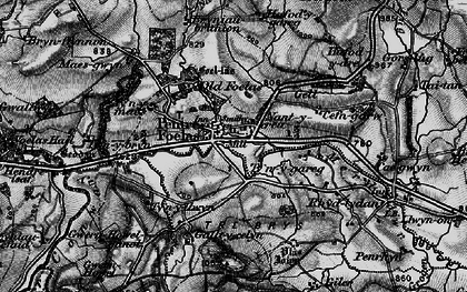Old map of Afon Twllan in 1899