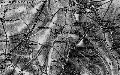 Old map of Ackling Dyke in 1895