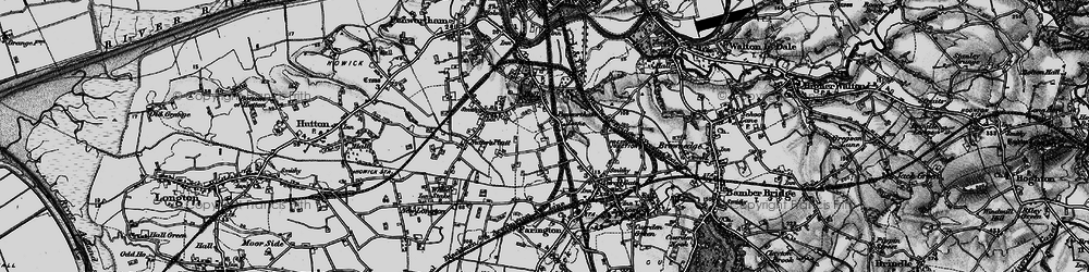 Old map of Penwortham Lane in 1896