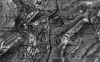 Old map of Penwyllt in 1898