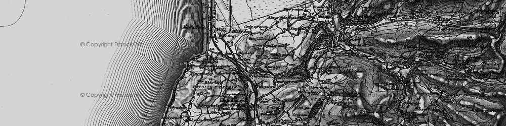 Old map of Penybont in 1899