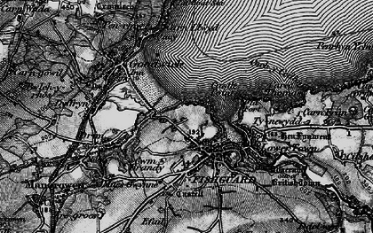 Old map of Fishguard Harbour in 1898