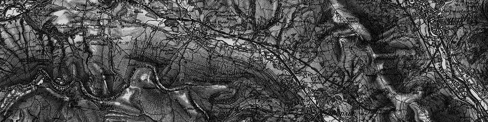 Old map of Penywaun in 1898