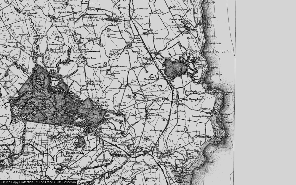 Old Map of Peppermoor, 1897 in 1897