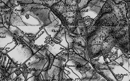 Old map of Pepperstock in 1896