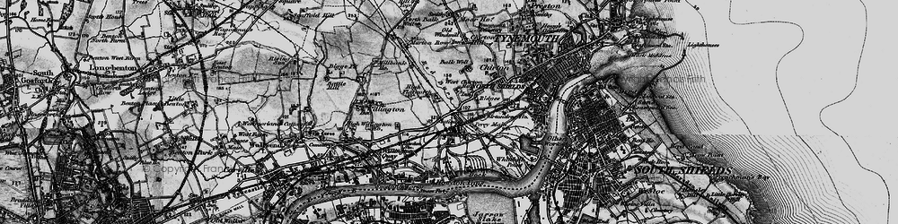 Old map of Percy Main in 1897