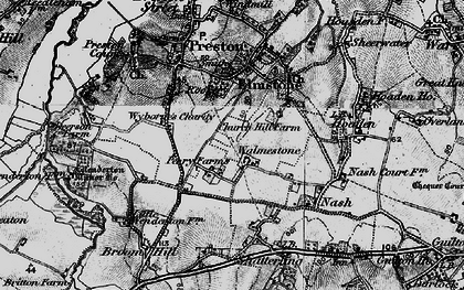 Old map of Wyborne's Charity in 1895