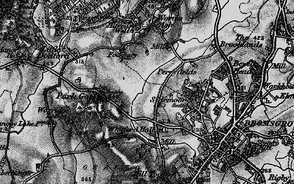 Old map of Battlefield Brook in 1898