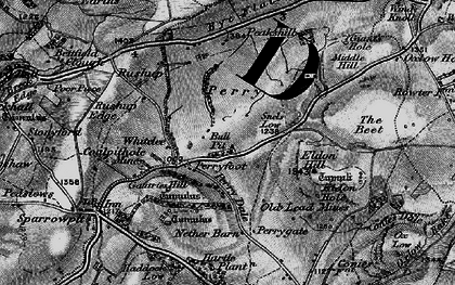 Old map of Whitelee in 1896
