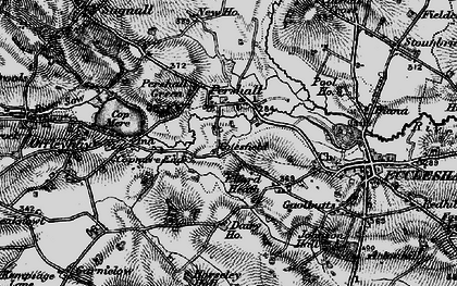 Old map of Pershall in 1897