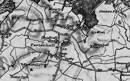 Old map of Pertenhall in 1898