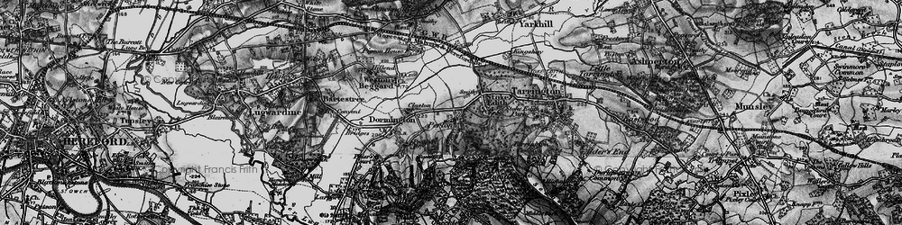 Old map of Perton in 1898