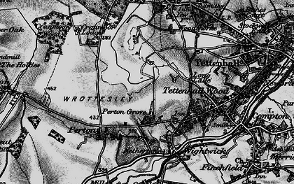 Old map of Perton in 1899