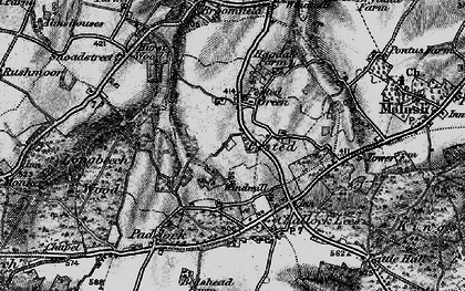 Old map of Pested in 1895