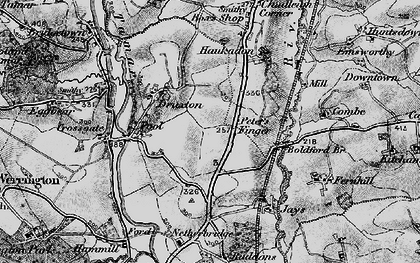 Old map of Boldford Bridge in 1895