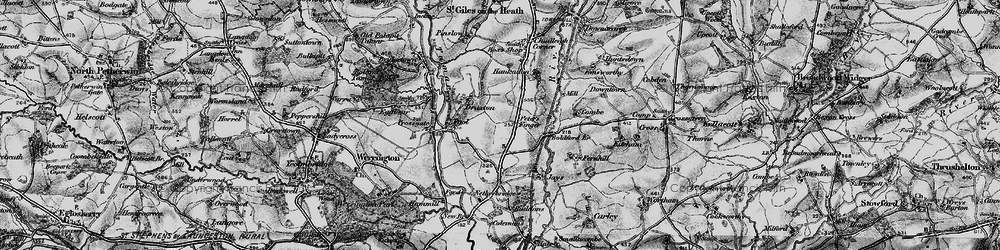 Old map of Boldford Bridge in 1895
