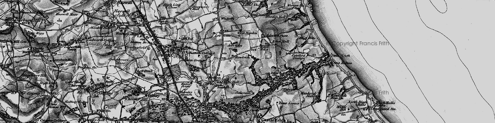 Old map of Peterlee in 1898