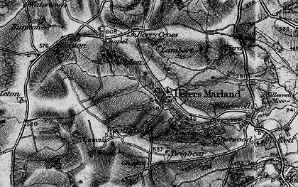 Old map of Peters Marland in 1895