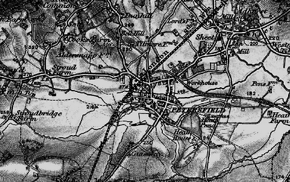 Old map of Petersfield in 1895