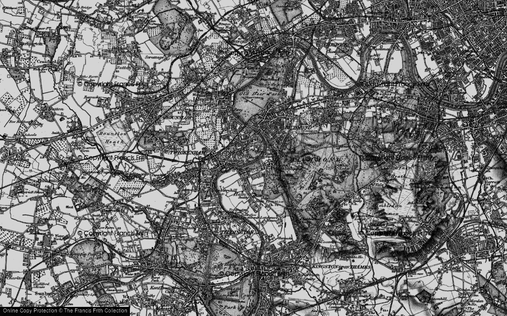 Old Map of Petersham, 1896 in 1896
